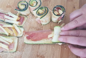 INVOLTINI DI ZUCCHINE IN FRIGGITRICE AD ARIA preparazione 7