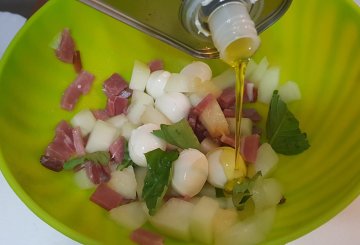 PASTA FREDDA PROSCIUTTO E MELONE preparazione 3