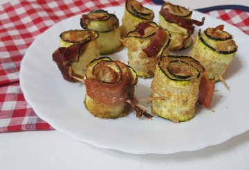 INVOLTINI DI ZUCCHINE IN FRIGGITRICE AD ARIA preparazione 10