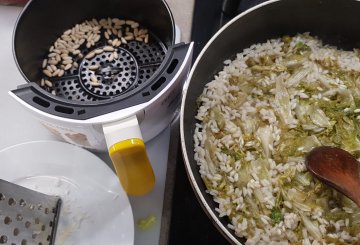 RISOTTO CON SCAROLA preparazione 7