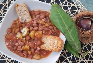 ZUPPA DI CASTAGNE E FAGIOLI preparazione 6