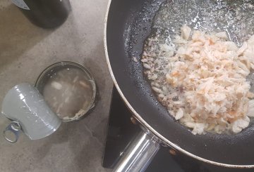 PASTA CON POLPA DI GRANCHIO preparazione 1