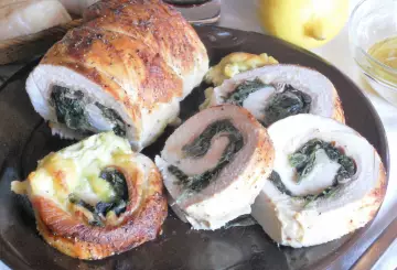 ROTOLO DI TACCHINO FARCITO CON ERBETTE E MORTADELLA 