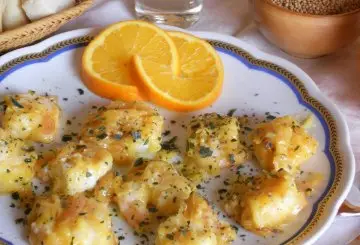 GAMBERI ALLA SALSA DI ARANCIA CON SEMI DI SENAPE