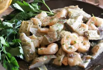 MAZZANCOLLE CON CARCIOFI PICCANTI PREZZEMOLATI