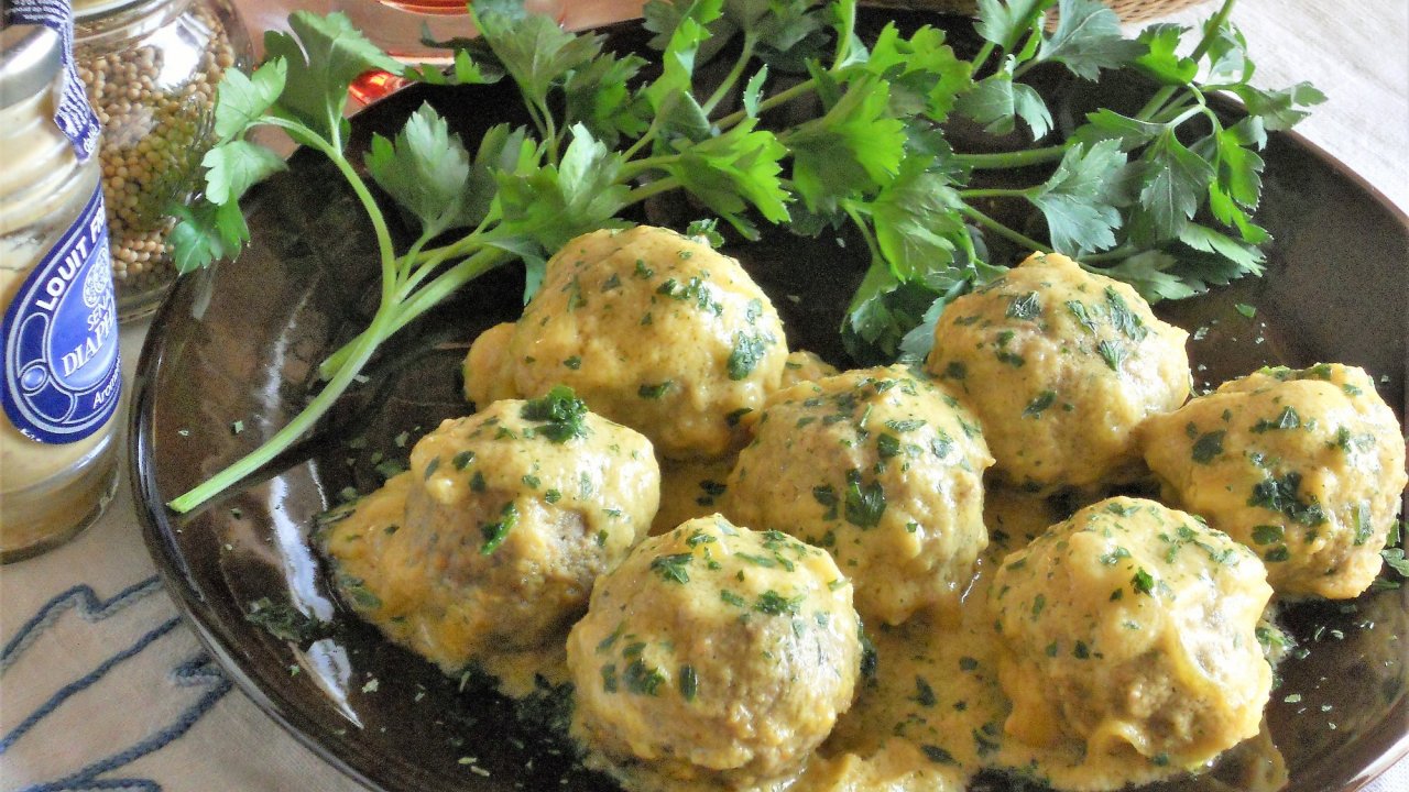 Polpette in salsa di senape