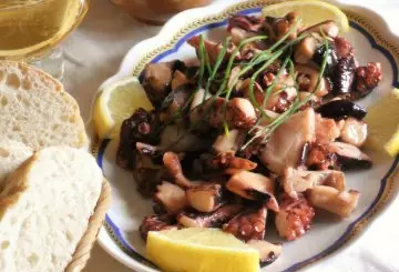 POLPO SALTATO IN PADELLA AL LIMONE E VINO BIANCO