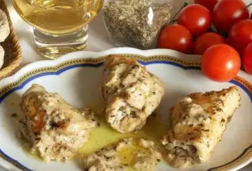 INVOLTINI DI POLLO AL CAPRINO E BRANDY