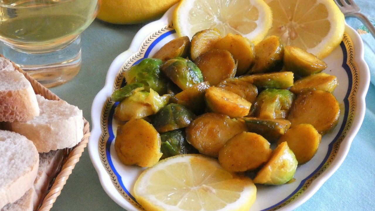 Cavoletti di bruxelles al curry e limone