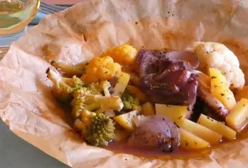 POLPO AL CARTOCCIO CON CAVOLI MISTI E PATATE 