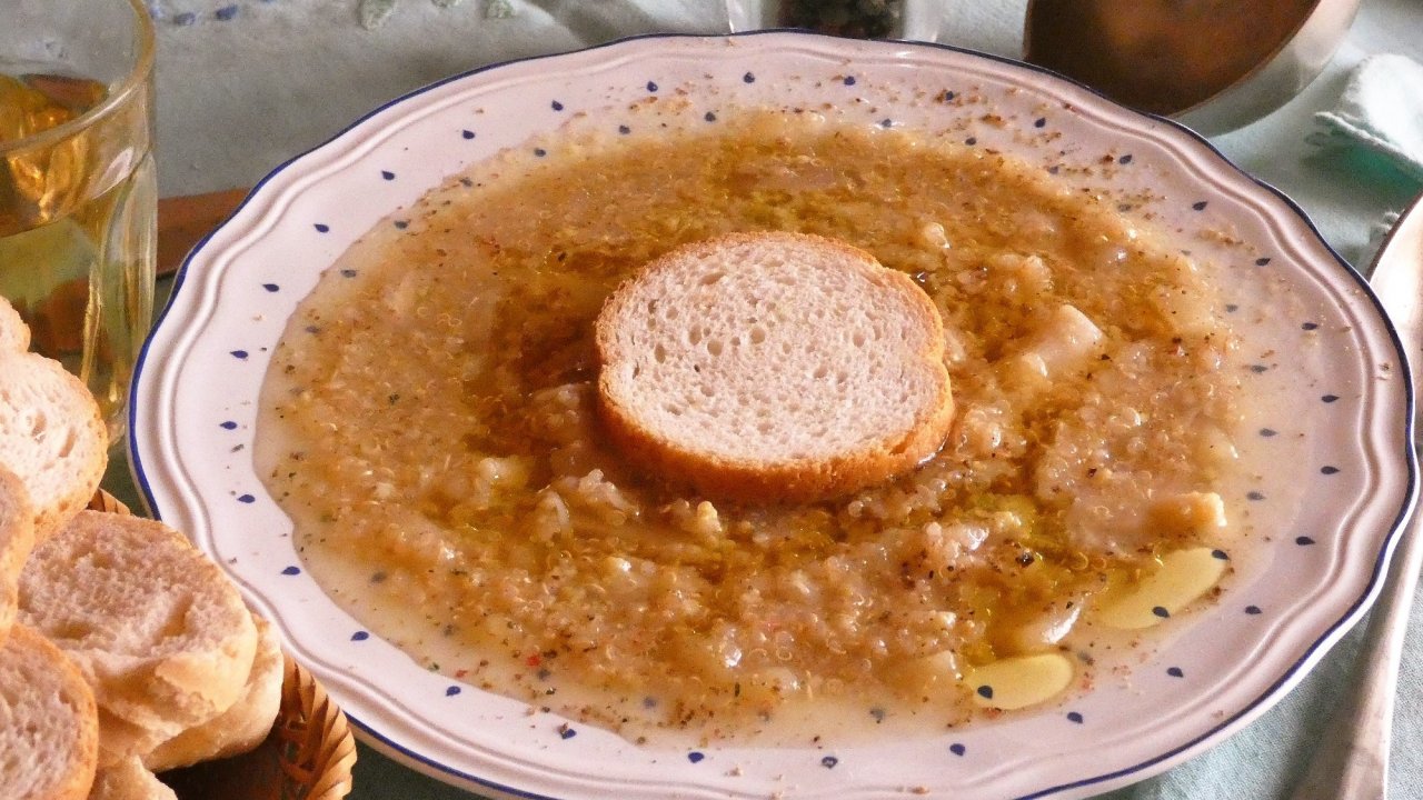 Zuppa di quinoa, broccolo e patate