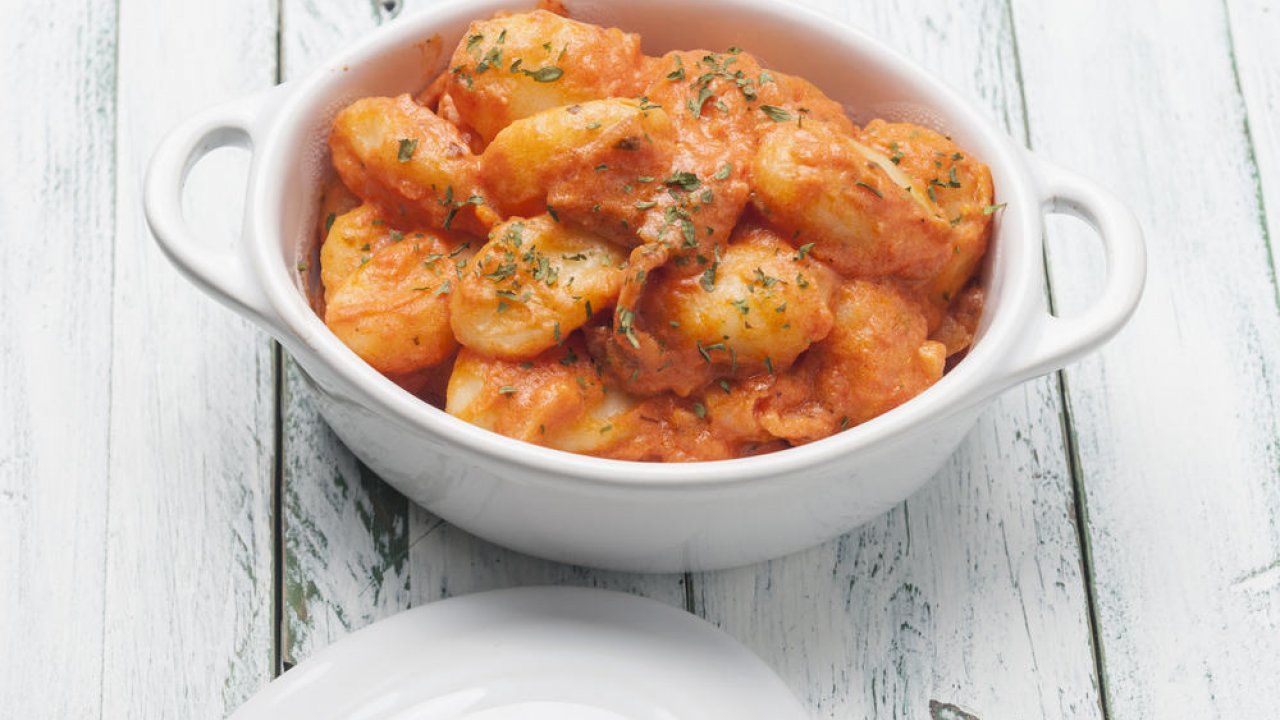 Gnocchi alla crema di scampi