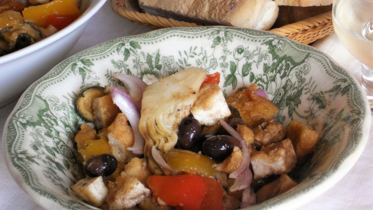 Insalata di pollo in agrodolce