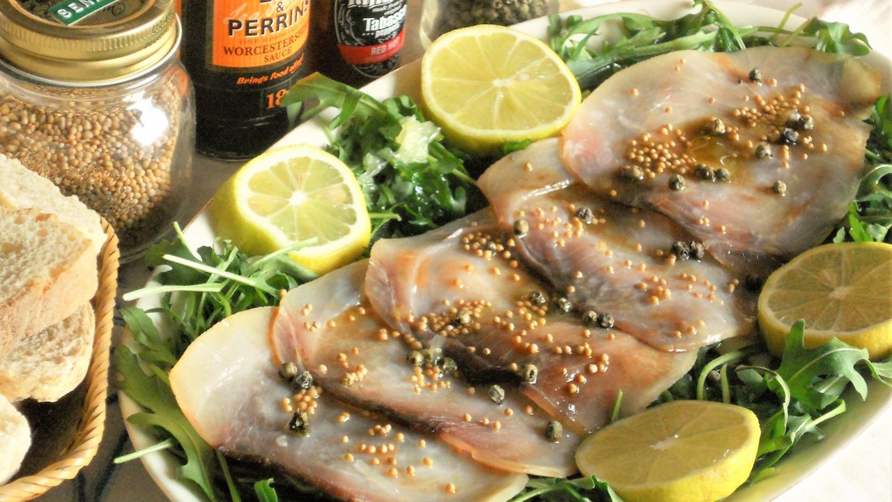 Carpaccio piccante di pesce spada e rucola