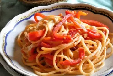 PEPERONI E BUCATINI AL FORNO