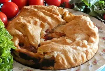 TORTA RUSTICA ALLA PEPERONATA CON UOVA E FIORDILATTE