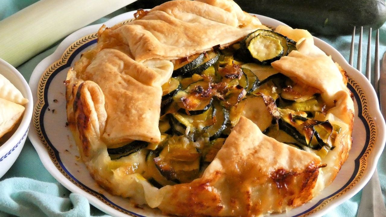 Torta salata con porri