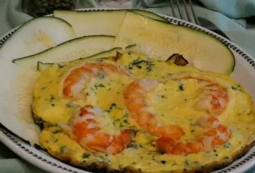 FRITTATA CON ZUCCHINE E GAMBERONI   