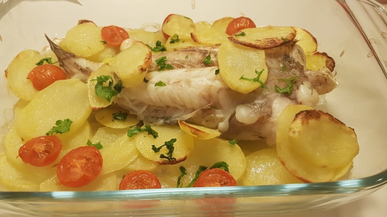 Rana pescatrice al forno