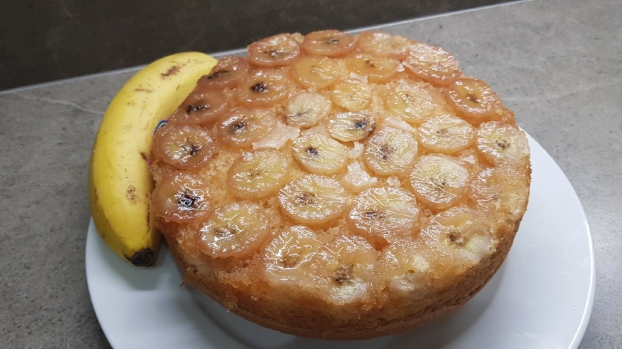 TORTA DI BANANE ROVESCIATA