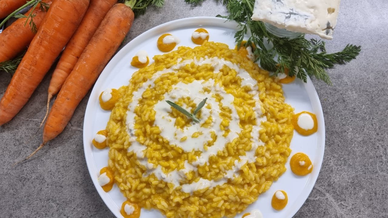 RISOTTO CON CAROTE E GORGONZOLA