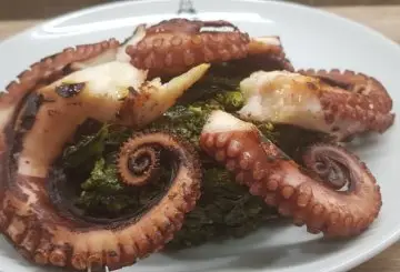 POLPO ALLA GRIGLIA CON CIME DI RAPA