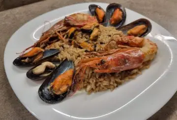 RISOTTO CON COZZE E GAMBERI