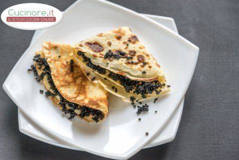 Crepes al caviale rosso o nero, delicate e raffinate