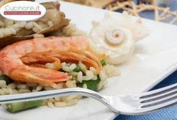 RISOTTO ASPARAGI E SCAMPI