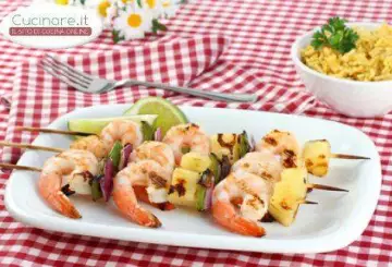 SPIEDINI DI GAMBERI DI MARE