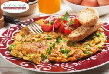 FRITTATA AL FORNO CON CECI E PISELLI