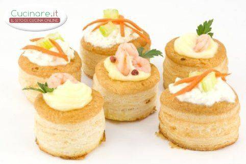 Vol au vent  con Crema di Parmigiano e Uva