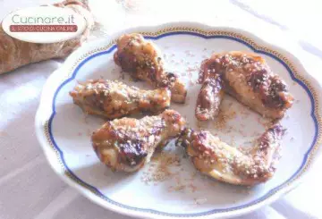 ALETTE DI POLLO SFUMATE AL MARSALA CON SEMI DI SESAMO