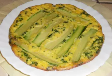 FRITTATA AL PECORINO E PREZZEMOLO CON ZUCCHINE AFFOGATE