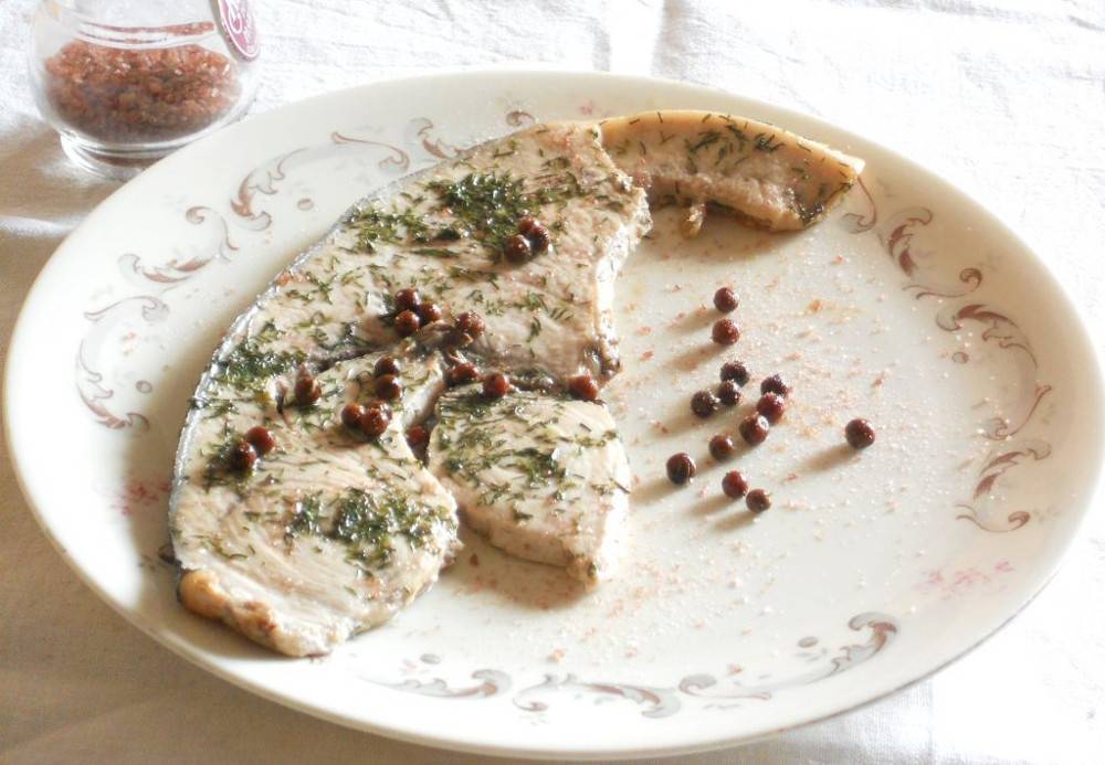 Pesce spada con Aneto, Pepe rosa e Sale rosso