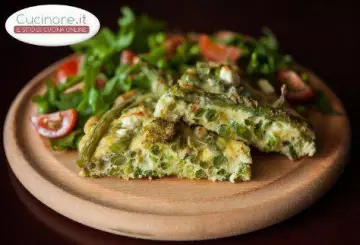 FRITTATA DI FAVE, PISELLI E FAGIOLINI