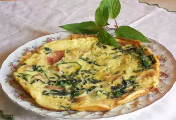 FRITTATA CON SPALLA DI PROSCIUTTO CRUDO E SPINACI
