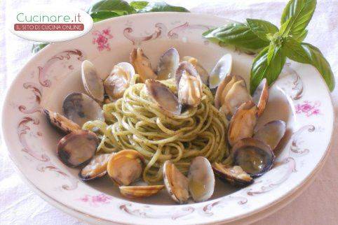 Linguine al Pesto di Broccoli con le Vongole veraci