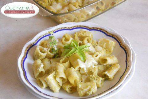 Pasta al forno con Pesto di Broccoli, Pecorino e Mozzarella di Bufala