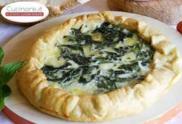 QUICHE INTEGRALE CON MOZZARELLA E SPINACI ALLA CREMA DI PECORINO