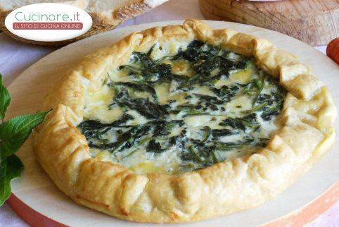 Quiche integrale con Mozzarella e Spinaci alla crema di Pecorino