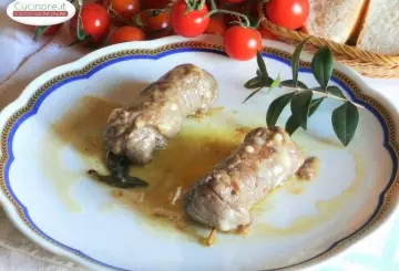 INVOLTINI DI VITELLONE AI DUE PECORINI E MIRTO