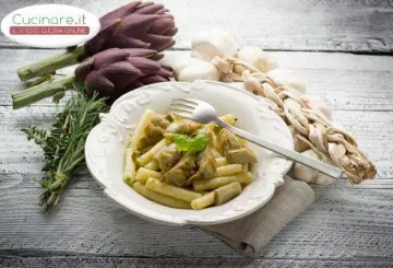 PASTA CON CREMA DI CARCIOFI