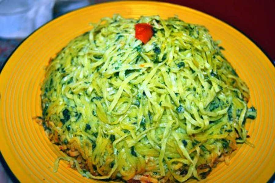 Tagliolini con ricotta e spinaci