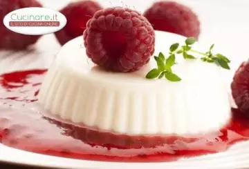 BUDINO BIANCO IN SALSA DI LAMPONI