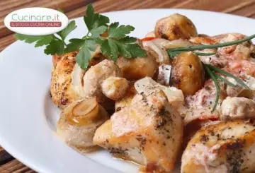 FRICASSEA DI POLLO E FUNGHI