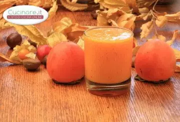 FRULLATO DI CACHI, MELE E YOGURT DI SOIA