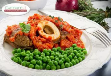 OSSIBUCHI IN ROSSO CON PISELLI