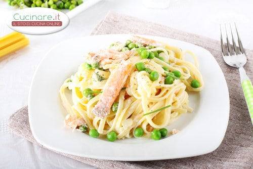 Pasta con Salmone e Piselli