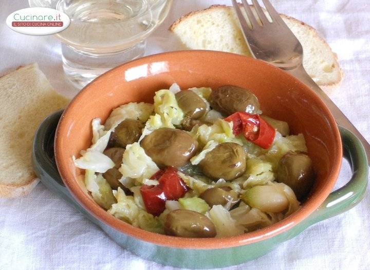 Verze saltate con Capperi e Olive